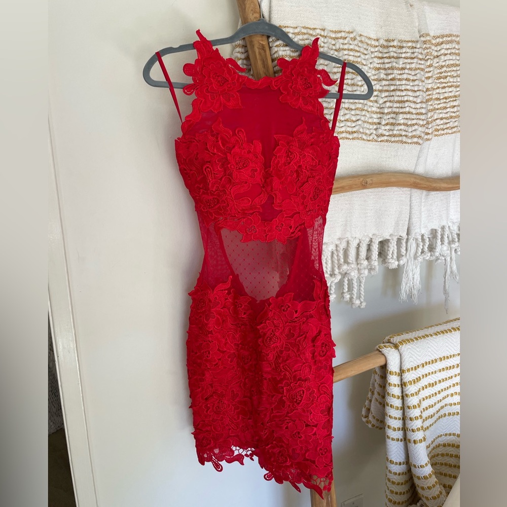 Issue New York Red Lace Dress